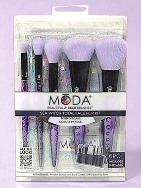 Moda Sea Witch Brush Set - Iridescent Purple Handles